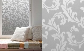 Patifix okenní fólie Transparent Listy 11-2045 šíře 45 cm