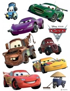 Samolepicí dekorace Cars 2 DK887 - 65 x 85 cm