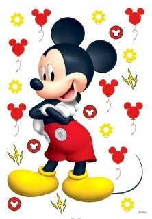 Samolepicí dekorace Mickey Mouse DK1725 - 42,5 x 65 cm