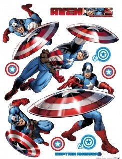 Samolepicí dekorace Captain America DK1796 - 65 x 85 cm