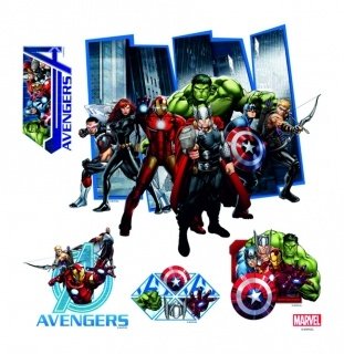 Samolepicí dekorace Avengers DKS3805 - 30 x 30 cm