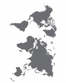Samolepicí dekorace Šedá mapa F 1041 - 65 x 85 cm