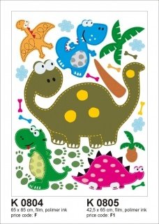 Samolepicí dekorace Dinosaurus K 0804 - 65 x 85 cm