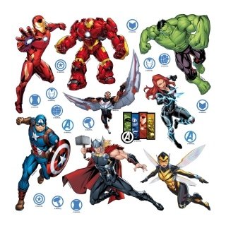 Samolepicí dekorace Avengers DKS3817 - 30 x 30 cm