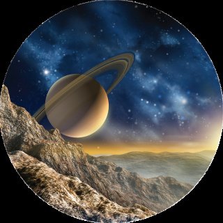 Samolepicí fototapeta CR3215 View on Saturn 70 x 70 cm