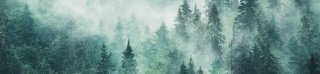 Fototapeta do kuchyně KI260-140 Fog in the Forest 260 x 60 cm