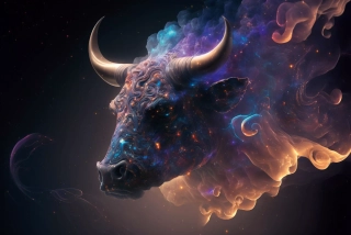 DIMEX vliesová fototapeta Horned Bull 375 x 250 cm MS-5-AI-0002