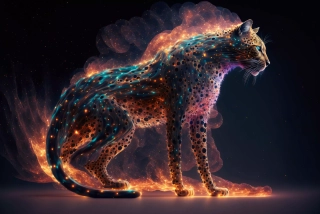 DIMEX vliesová fototapeta Walking Leopard 375 x 250 cm MS-5-AI-0005