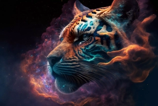 DIMEX vliesová fototapeta Tiger's Head 375 x 250 cm MS-5-AI-0007