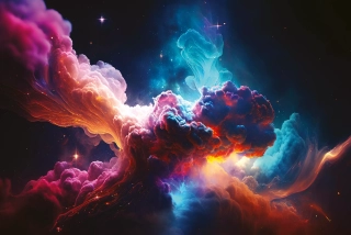 DIMEX vliesová fototapeta Colorful Smoke 375 x 250 cm MS-5-AI-0021
