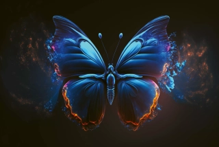 DIMEX vliesová fototapeta Blue Butterfly 375 x 250 cm MS-5-AI-0025